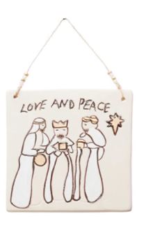 Love & Peace Handmade Ornament