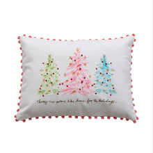Load image into Gallery viewer, Pink Pillow With Trees, 19&quot; X 14&quot;
