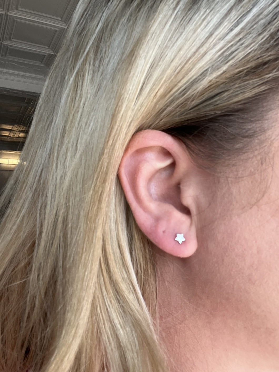 Star Post Silver Earring