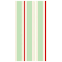 Load image into Gallery viewer, Seafoam &amp; Red Awning Stripe Guest Napkin

