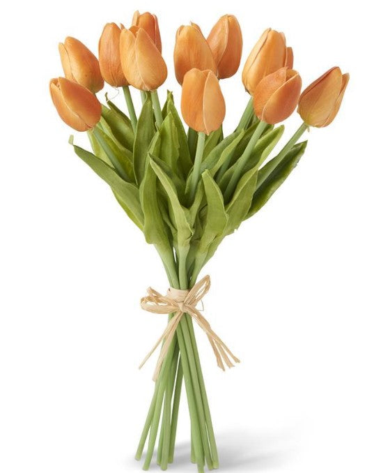 Orange Real Touch Tulip Bunch