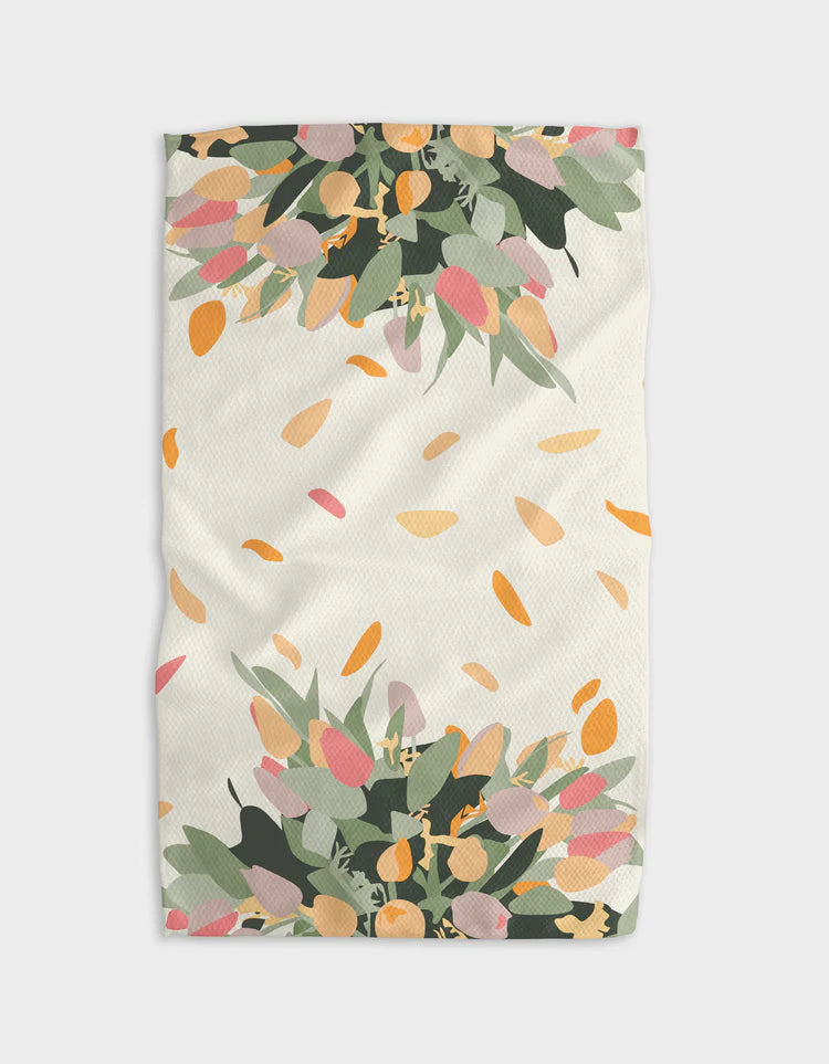 Bouquets For You Kitchen Tea Towel, Geometry