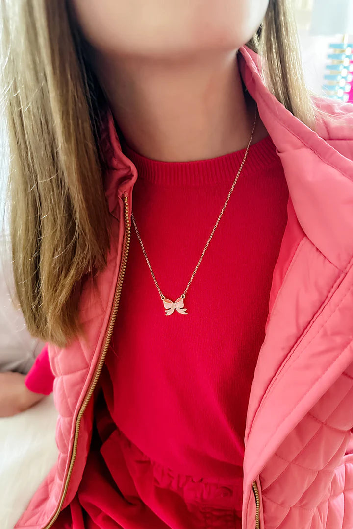 Zoey Bow Delicate, Childrens Necklace