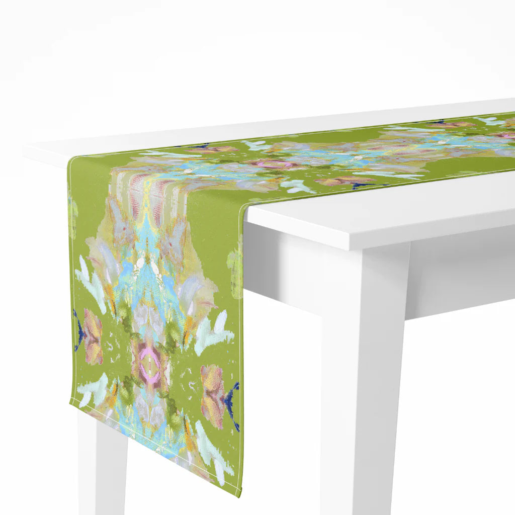 Stained Glass Green Table Runner By LauraPark