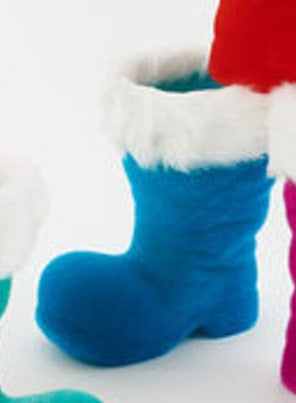 Large Flocked Santa Boot