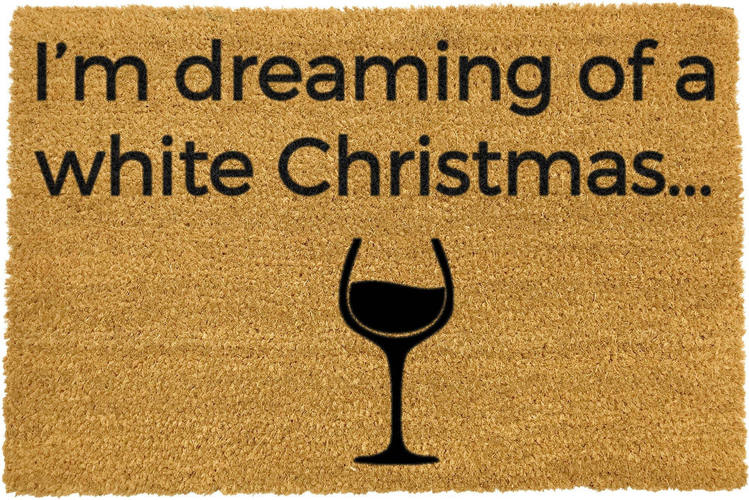 I'm Dreaming of a White Wine Christimas Doormat