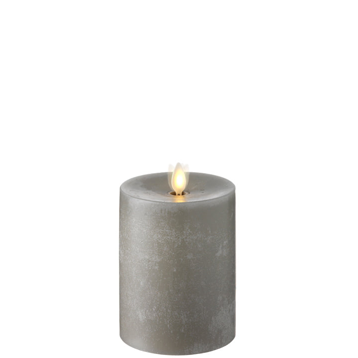 Moving Flame, Grey Chalky Candle