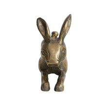 Load image into Gallery viewer, Cast Aluminum Rabbit, Antique Brass Finish

