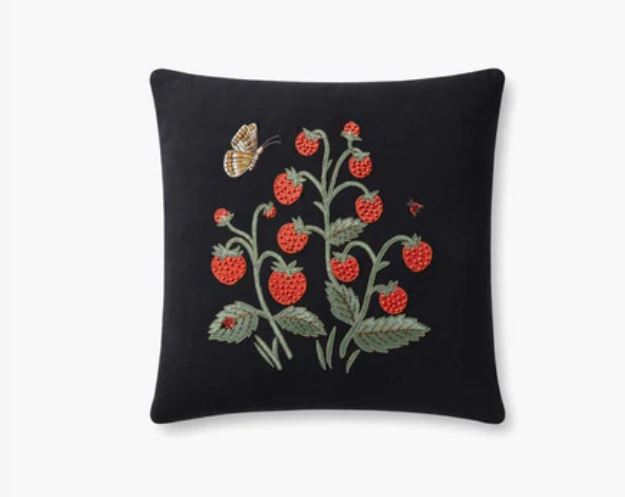 Rifle Paper Strawberries Pillow