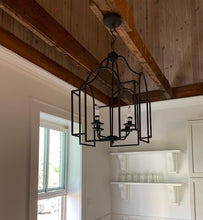 Load image into Gallery viewer, Black Iron Rect Chandelier
