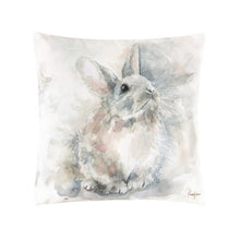 Load image into Gallery viewer, Watercolor Rabbit Pillow
