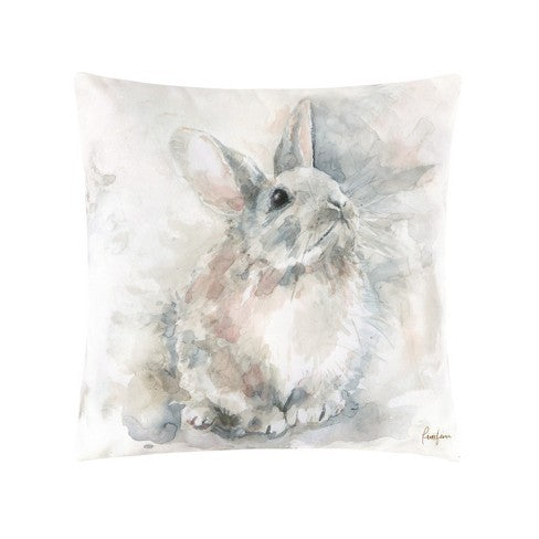 Watercolor Rabbit Pillow
